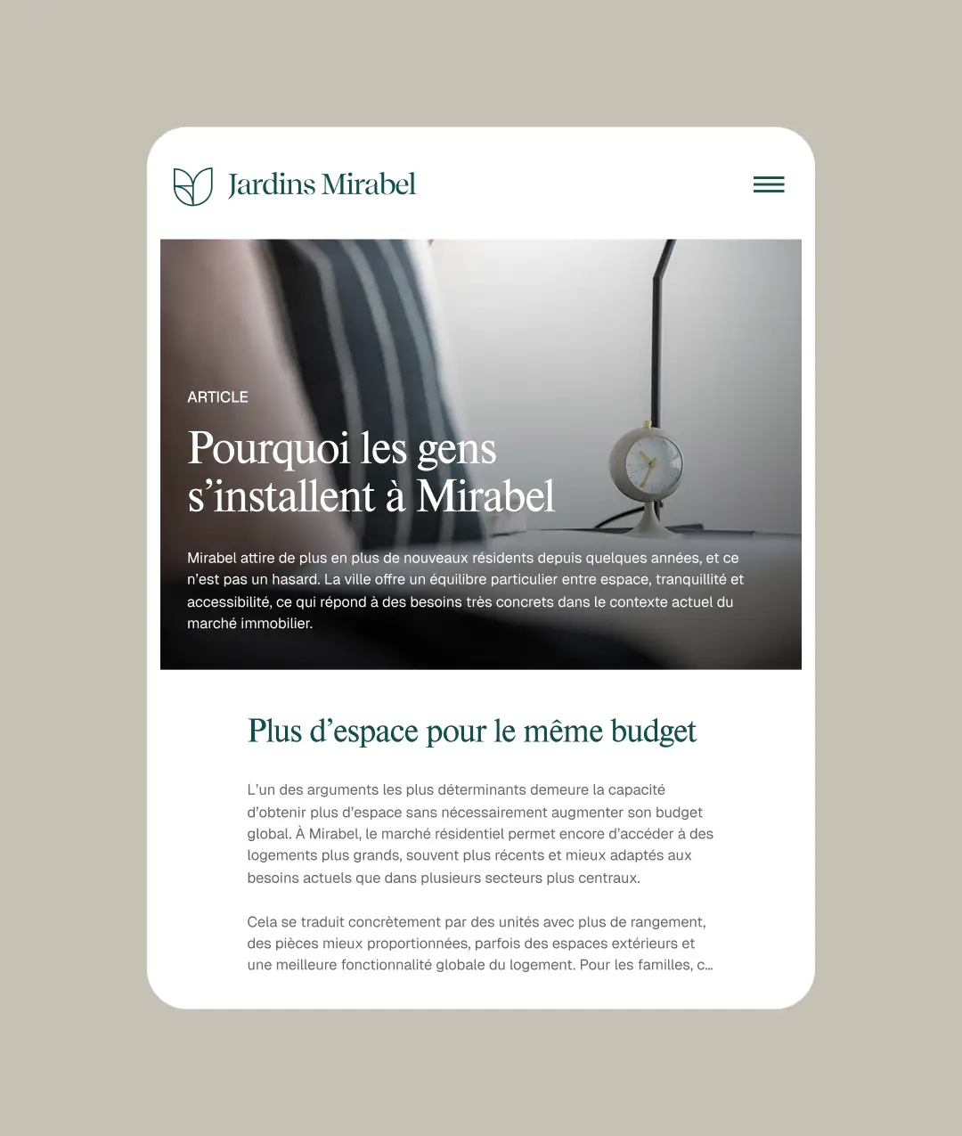 Article du blogue de Jardins Mirabel expliquant pourquoi les gens choisissent de s’établir à Mirabel