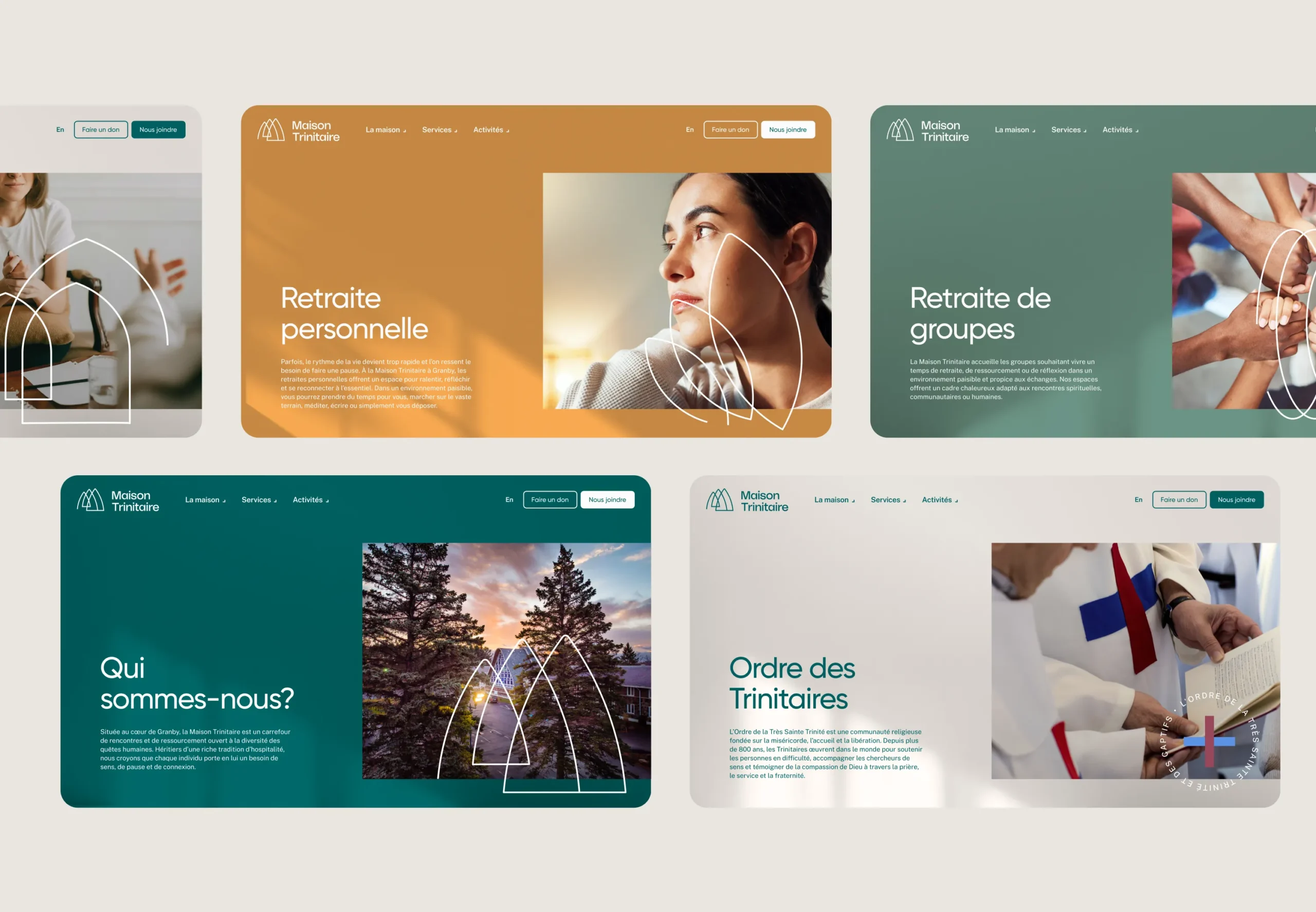 Sélection de pages du site de Maison Trinitaire consacrées aux retraites et à l’organisation